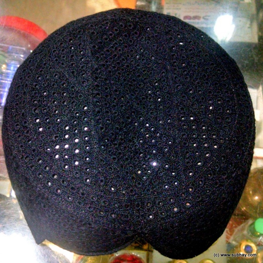Black Ratto Dero Sindhi Cap / Topi (Hand Made) MK-166